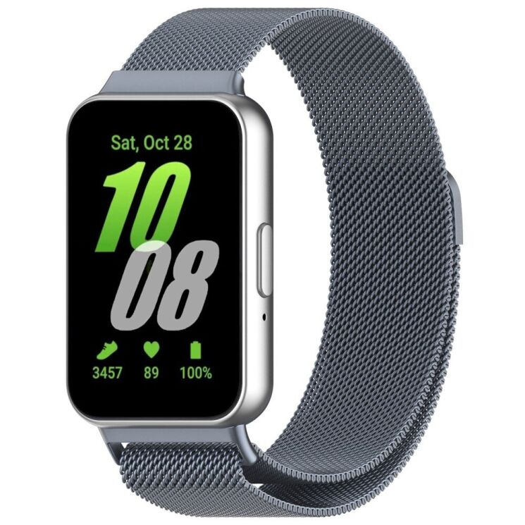 Ремешок Deexe Milanese Loop для Samsung Galaxy Fit 3 - Grey: фото 1 из 7