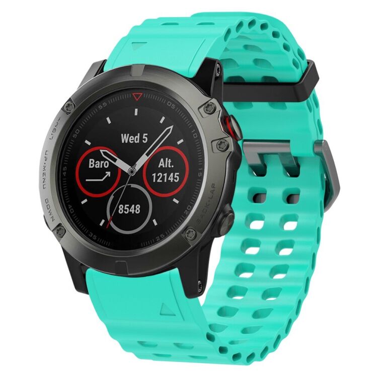 Ремешок Deexe Ocean Strap для часов Garmin c креплением Quick Fit 22mm - Teal Green: фото 4 из 6