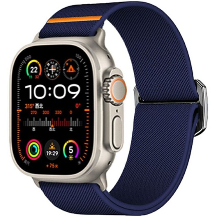 Ремешок Deexe Orbit Flex для Apple Watch 46 / 45 / 44 / SE 44 / 42 (Series 1-3) / Ultra / Ultra 2 - Dark Blue: фото 2 из 5