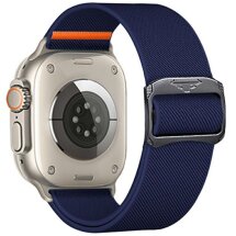 Ремешок Deexe Orbit Flex для Apple Watch 46 / 45 / 44 / SE 44 / 42 (Series 1-3) / Ultra / Ultra 2 - Dark Blue: фото 1 из 5