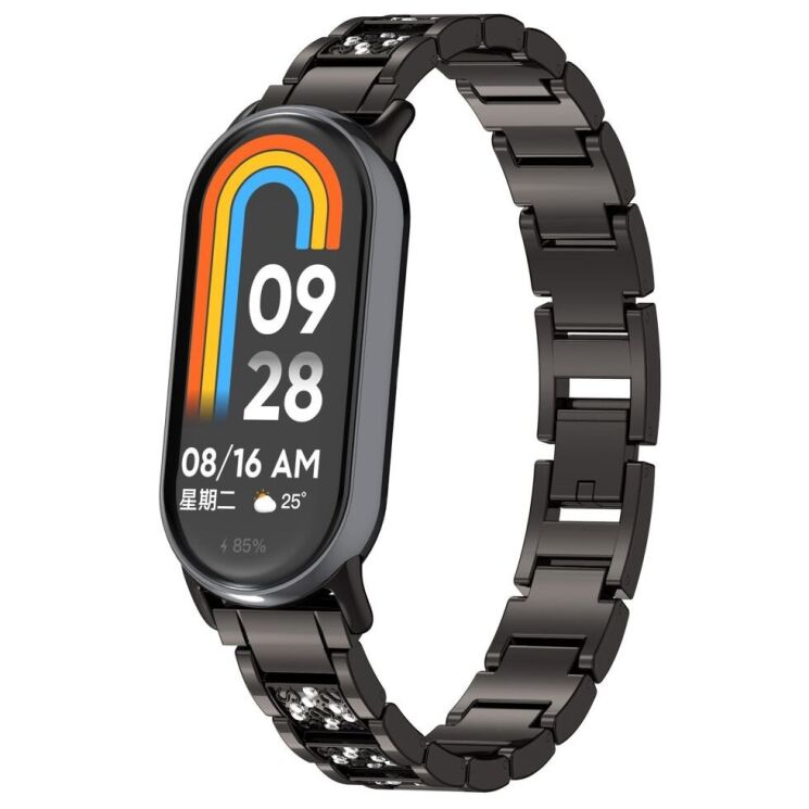 Ремешок Deexe Shine Fit для Xiaomi Mi Smart Band 8 / 9 - Black: фото 2 из 9