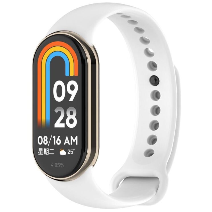 Ремешок Deexe Soft Silicone для Xiaomi Mi Smart Band 8 / 9 - White: фото 2 из 5