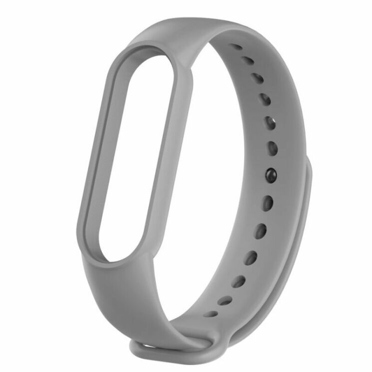 Ремешок Deexe Soft Touch для Xiaomi Mi Band 5 / Mi Band 6 / Mi Band 7 - Grey: фото 2 из 2