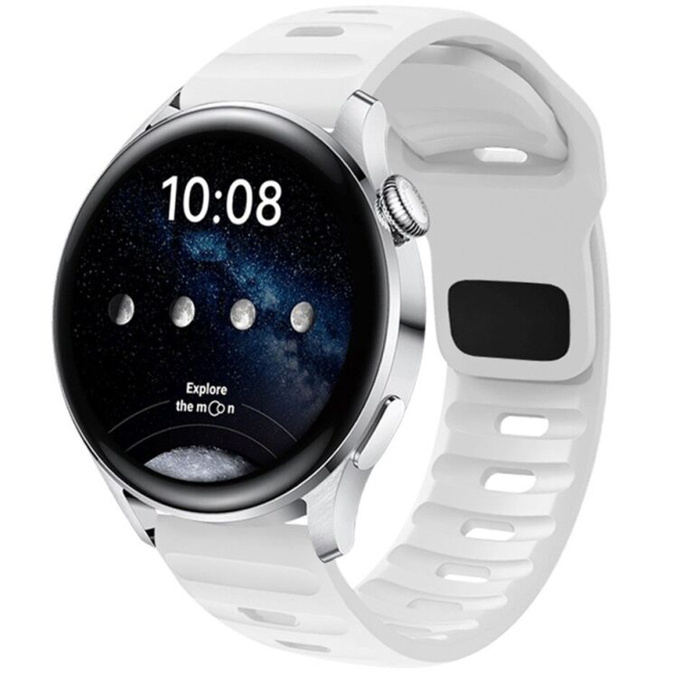 Ремінець Deexe Sport Band для годинників з шириною кріплення 22 мм - White: фото 2 з 2