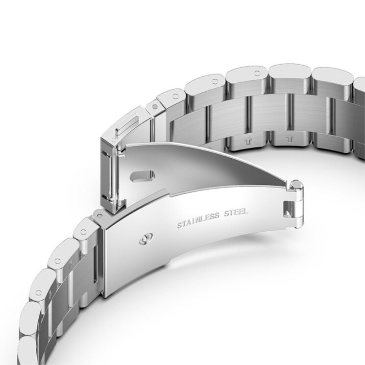 Ремешок Deexe Stainless Steel для Samsung Galaxy Watch 4 / 4 Classic / 5 / 5 Pro / 6 / 6 Classic / 7 / FE - Silver: фото 5 из 10