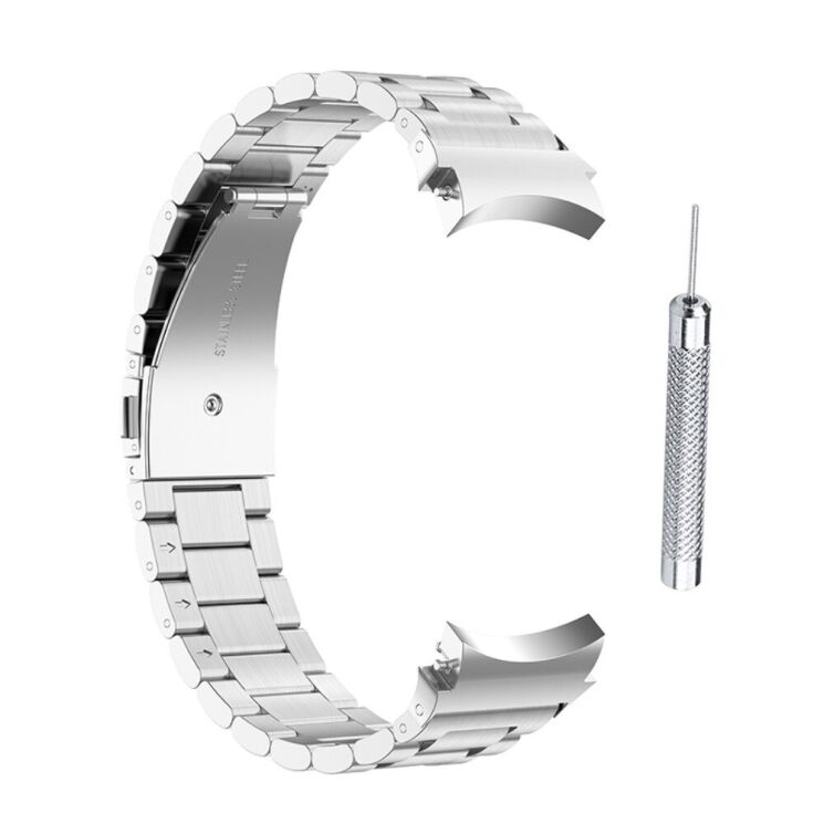 Ремешок Deexe Stainless Steel для Samsung Galaxy Watch 4 / 4 Classic / 5 / 5 Pro / 6 / 6 Classic / 7 / FE - Silver: фото 3 из 10