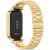 Ремешок Deexe Stainless Steel для Xiaomi Mi Smart Band 9 Active / Redmi Band 3 - Gold: фото 1 из 13