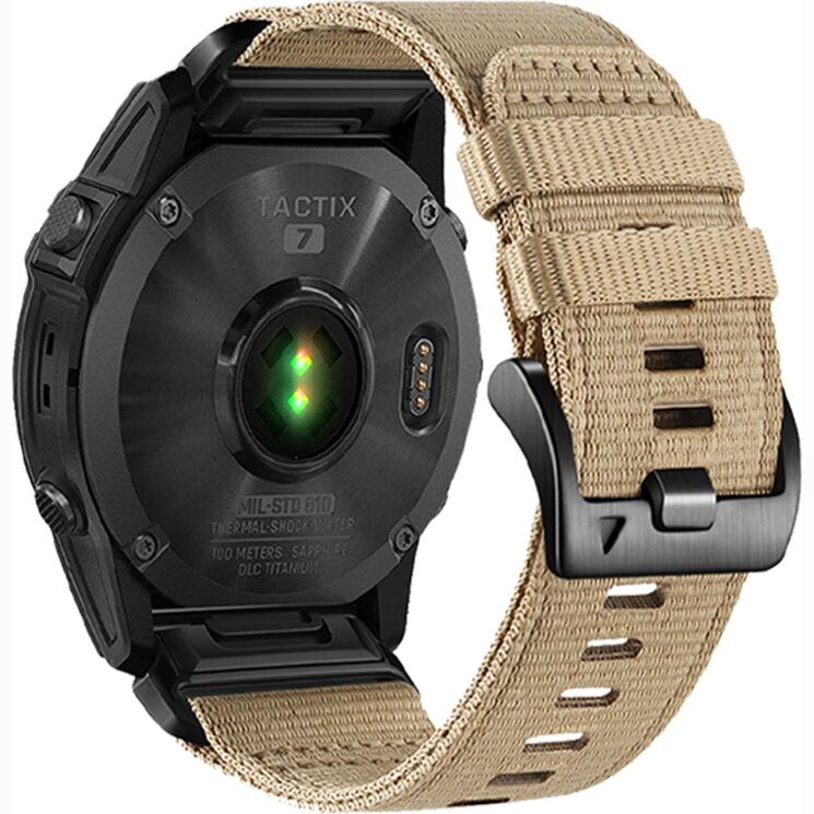 Ремешок Deexe Tactic Gear для часов Garmin c креплением Quick Fit 22mm - Khaki (271433K) Ремешок Deexe Tactic Gear для часов Garmin c креплением Quick Fit 22mm - Khaki: фото 1 из 4