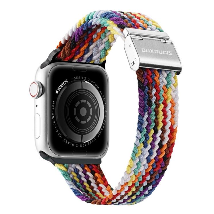 Ремешок DUX DUCIS Braided Nylon Strap для Apple Watch 46 / 45 / 44 / SE 44 / 42 (Series 1-3) / Ultra / Ultra 2 - Rainbow: фото 1 из 10