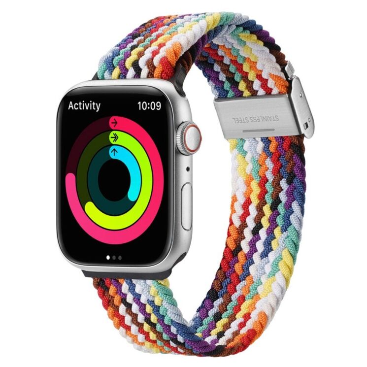 Ремешок DUX DUCIS Braided Nylon Strap для Apple Watch 46 / 45 / 44 / SE 44 / 42 (Series 1-3) / Ultra / Ultra 2 - Rainbow: фото 2 из 10