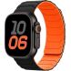 Ремінець Hoco WA39 для Apple Watch 49 / 46 / 45 / 44 / SE 44 / 42 (Series 1-3) / Ultra / Ultra 2 / Ultra 3 - Black / Orange (371845BO). Фото 1 з 6