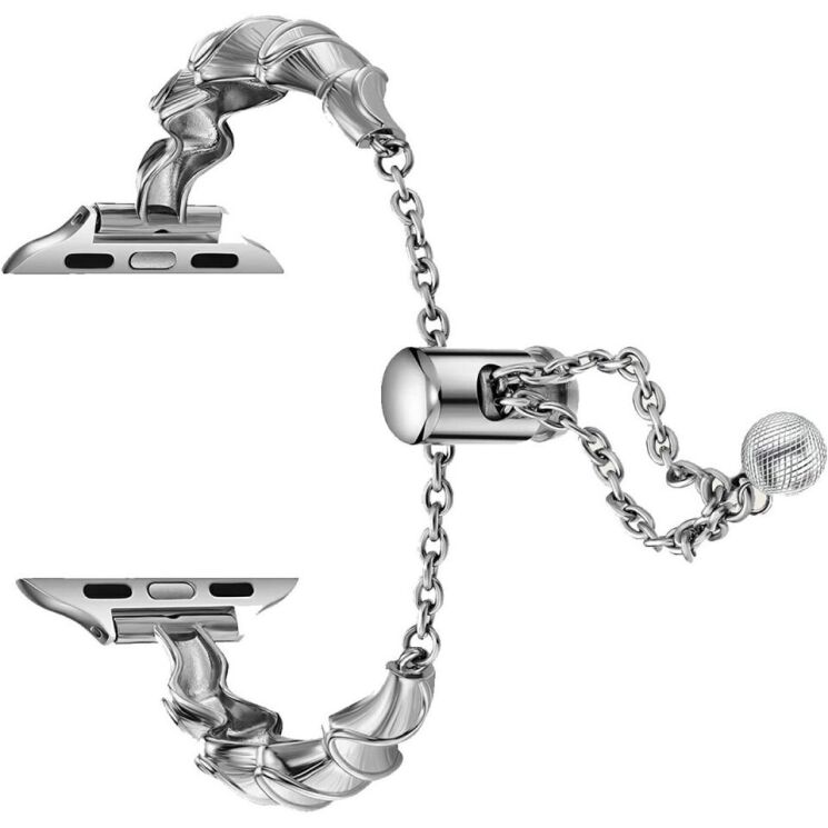 Ремешок KALEBOL Ribbon Style для Apple Watch 42 (Series 10) / 41 / 40 / SE 40 / 38 - Silver: фото 3 из 9