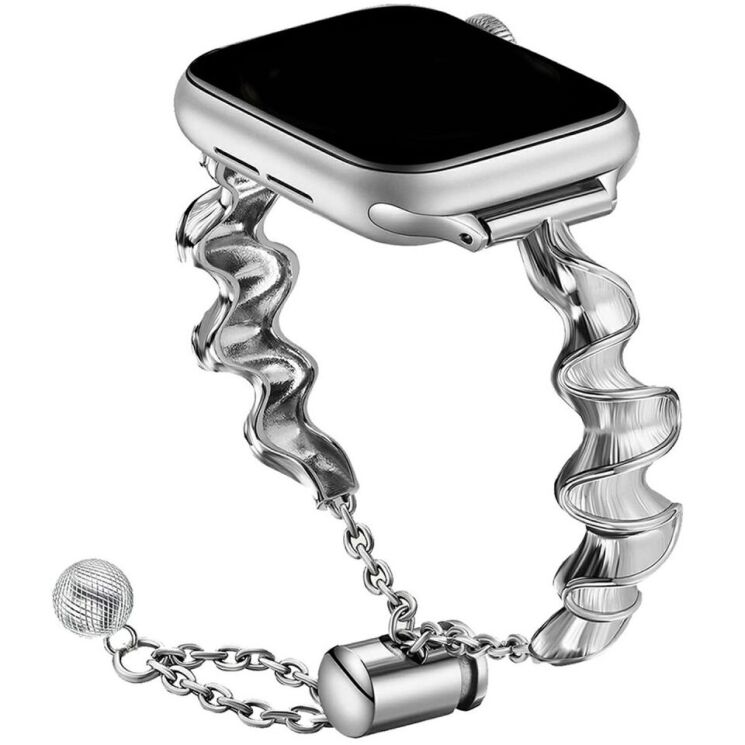 Ремешок KALEBOL Ribbon Style для Apple Watch 42 (Series 10) / 41 / 40 / SE 40 / 38 - Silver: фото 1 из 9