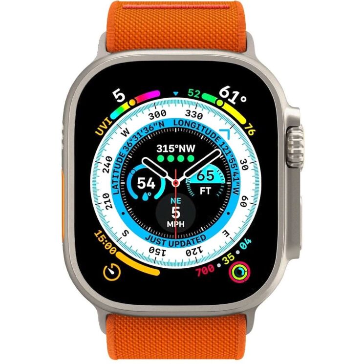 Ремешок Spigen (SGP) Lite Fit Ultra для Apple Watch 46 / 45 / 44 / SE 44 / 42 (Series 1-3) / Ultra / Ultra 2 (AMP05986) - Orange: фото 2 из 20