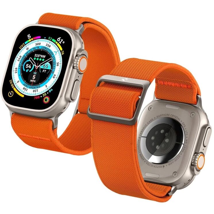 Ремешок Spigen (SGP) Lite Fit Ultra для Apple Watch 46 / 45 / 44 / SE 44 / 42 (Series 1-3) / Ultra / Ultra 2 (AMP05986) - Orange: фото 12 из 20