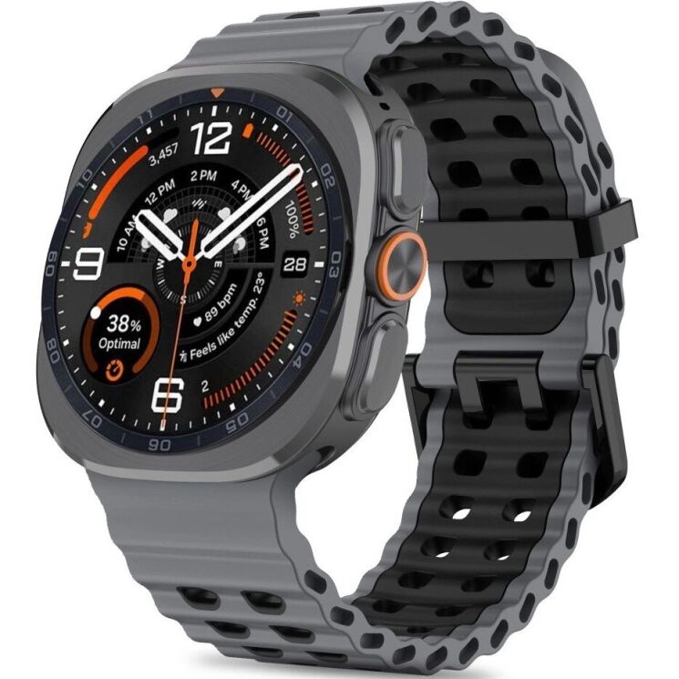 Ремінець Tech-Protect IconBand Pro для Samsung Galaxy Watch Ultra 2 / Ultra / Ultra (2025) - Grey / Black: фото 1 з 5