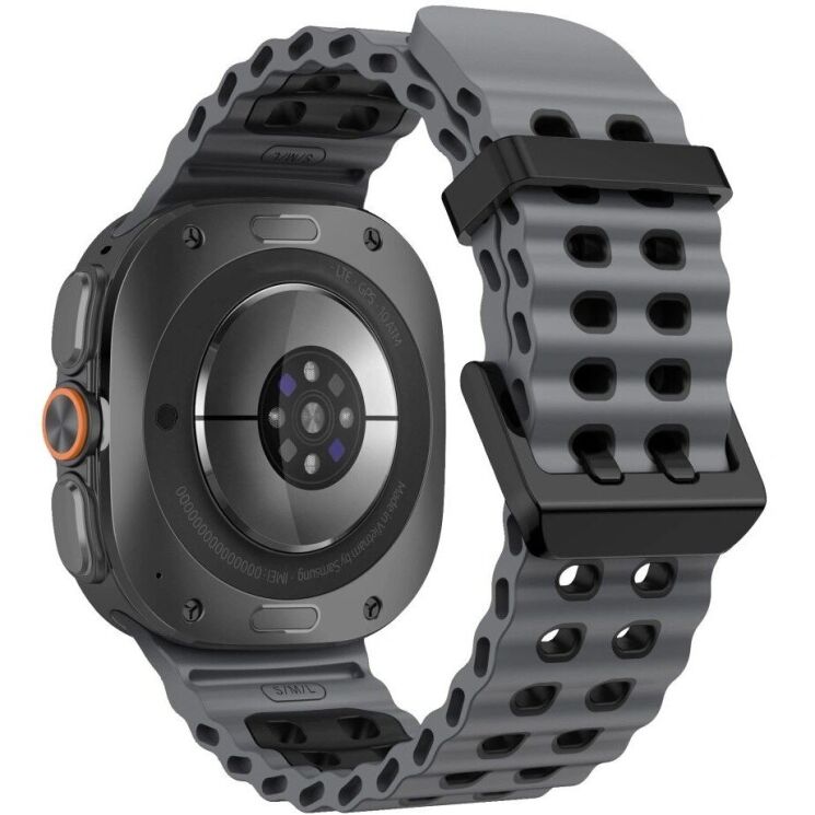 Ремінець Tech-Protect IconBand Pro для Samsung Galaxy Watch Ultra 2 / Ultra / Ultra (2025) - Grey / Black: фото 2 з 5