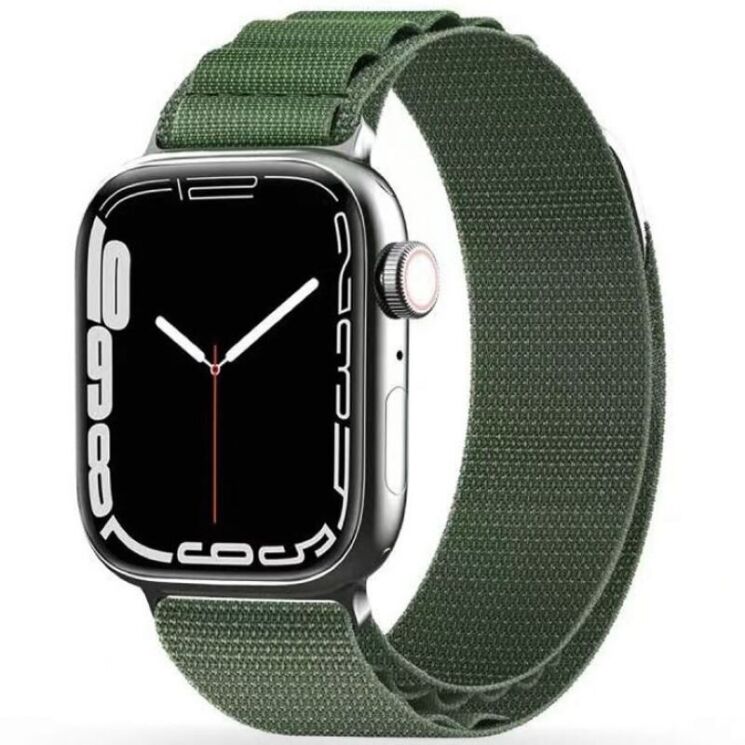 Ремінець Tech-Protect Nylon Pro для Apple Watch 46 / 45 / 44 / SE 44 / 42 (Series 1-3) / Ultra / Ultra 2 - Military Green: фото 1 з 6