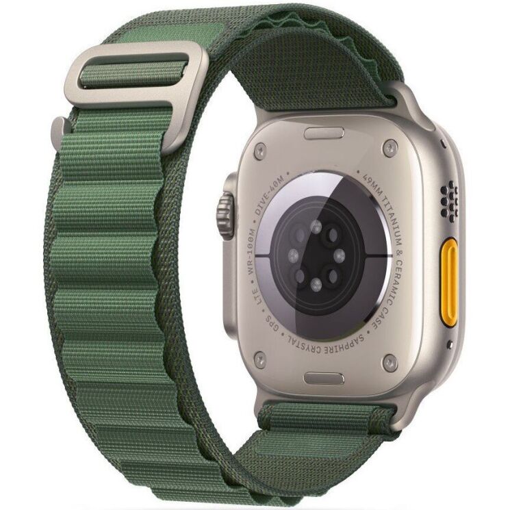 Ремінець Tech-Protect Nylon Pro для Apple Watch 46 / 45 / 44 / SE 44 / 42 (Series 1-3) / Ultra / Ultra 2 - Military Green: фото 2 з 6