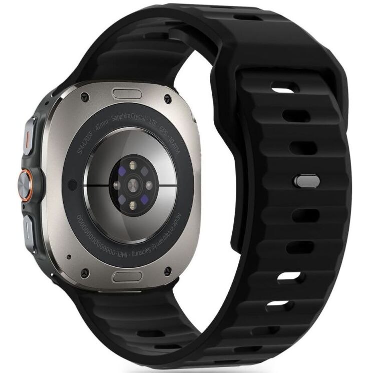 Ремешок Tech-Protect Silicone Line для Samsung Galaxy Watch Ultra (47mm) 5906302376438 - Black: фото 2 из 4