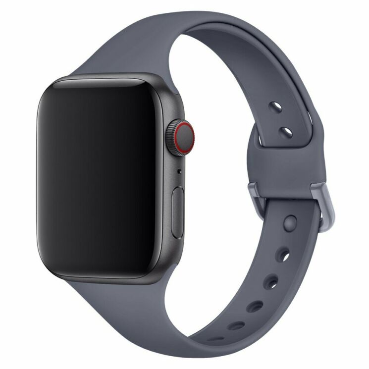 Ремінець UniCase Silicone Strap для Apple Watch 42 (Series 10) / 41 / 40 / SE 40 / 38 - Dark Grey: фото 1 з 5