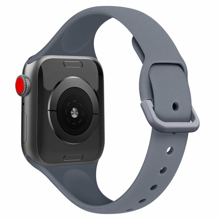 Ремінець UniCase Silicone Strap для Apple Watch 42 (Series 10) / 41 / 40 / SE 40 / 38 - Dark Grey: фото 2 з 5
