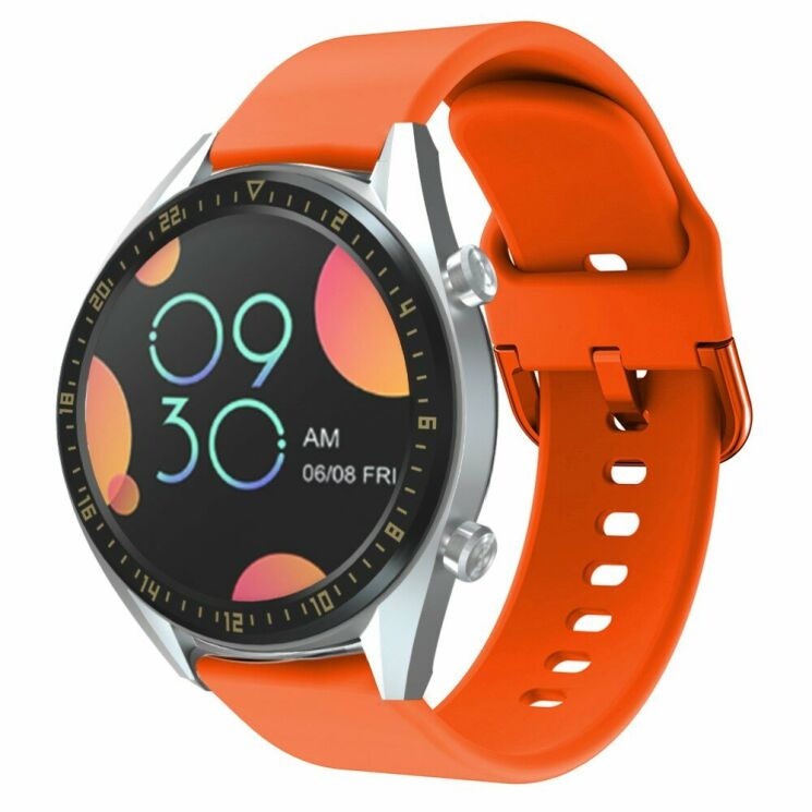 Ремінець UniCase Silicone Strap для Huawei Watch GT / Watch GT2 46mm - Orange: фото 1 з 6