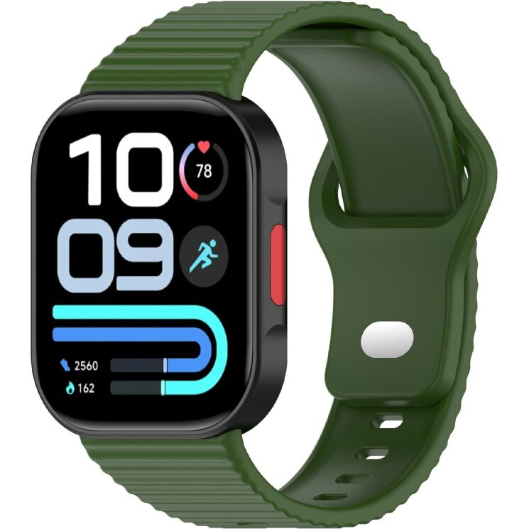 Ремешок UniCase Silicone Strap для Xiaomi Redmi Watch 6 / 6 Active / 6 Lite / 5 / 4 - Green: фото 2 из 8