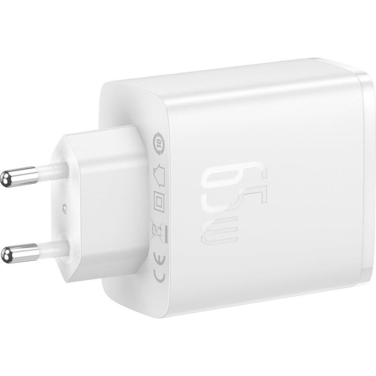 Мережевий зарядний пристрій Baseus Cube Pro 2C+U (65W) P10152301213-00 - White: фото 5 з 23