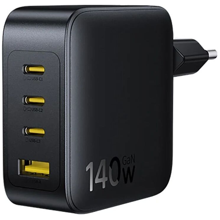 Мережевий зарядний пристрій Baseus EnerFill FH11 GaN 3C+U (140W) E0121J00 - Black (995690B) Мережевий зарядний пристрій Baseus EnerFill FH11 GaN 3C+U (140W) E0121J00 - Black: фото 2 з 18