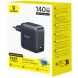 Мережевий зарядний пристрій Baseus EnerFill FH11 GaN 3C+U (140W) E0121J00 - Black (995690B). Фото 6 з 18