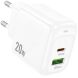 Мережевий зарядний пристрій Hoco CS54A Surplus PD20W+QC3.0 - White (960116W). Фото 2 з 8