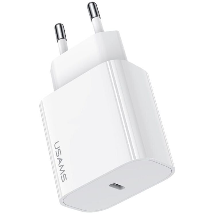 Мережевий зарядний пристрій USAMS US-CC226 T65 PD20W - White: фото 1 з 11