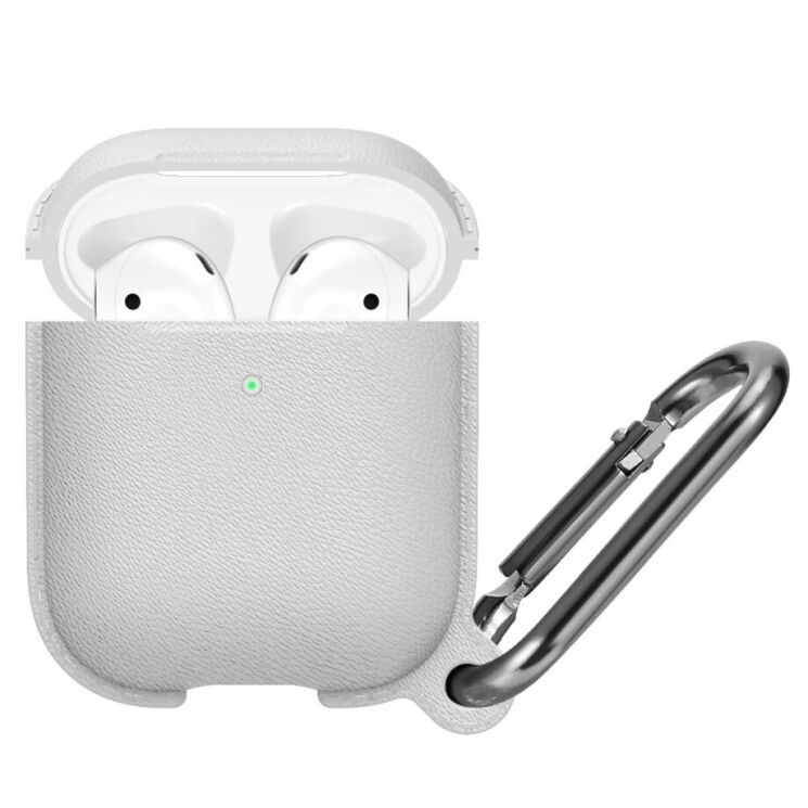 Силиконовый чехол Deexe Defender Case для Apple AirPods 1 / 2 - White: фото 1 из 4