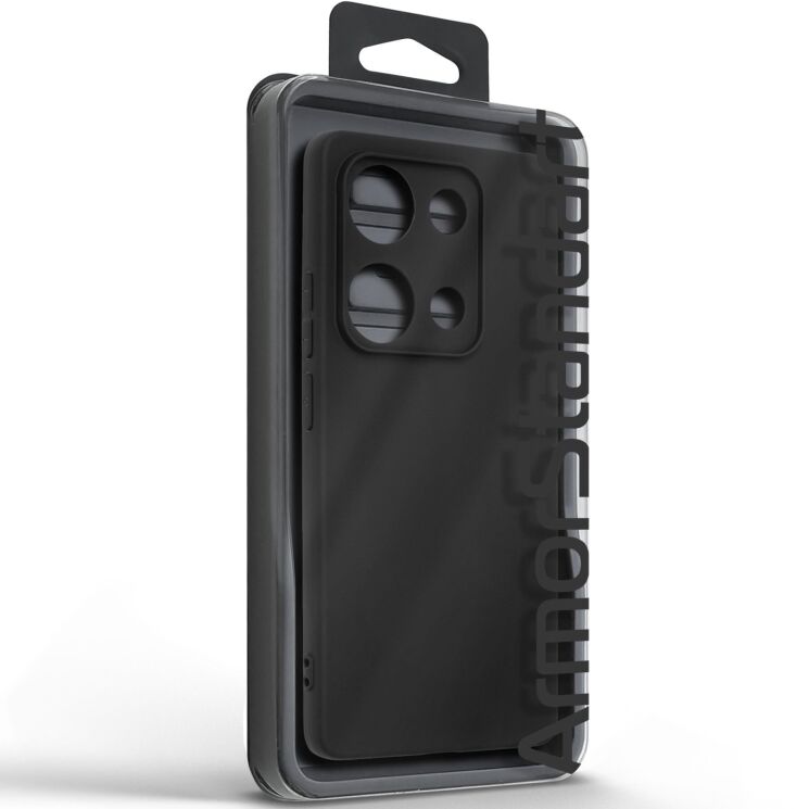 Силиконовый (TPU) чехол ArmorStandart Matte Slim Fit для Xiaomi Redmi Note 14S - Black: фото 3 из 5