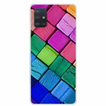 Силиконовый (TPU) чехол Deexe Life Style для Samsung Galaxy A51 (А515) - Colorful Cubes: фото 1 из 1