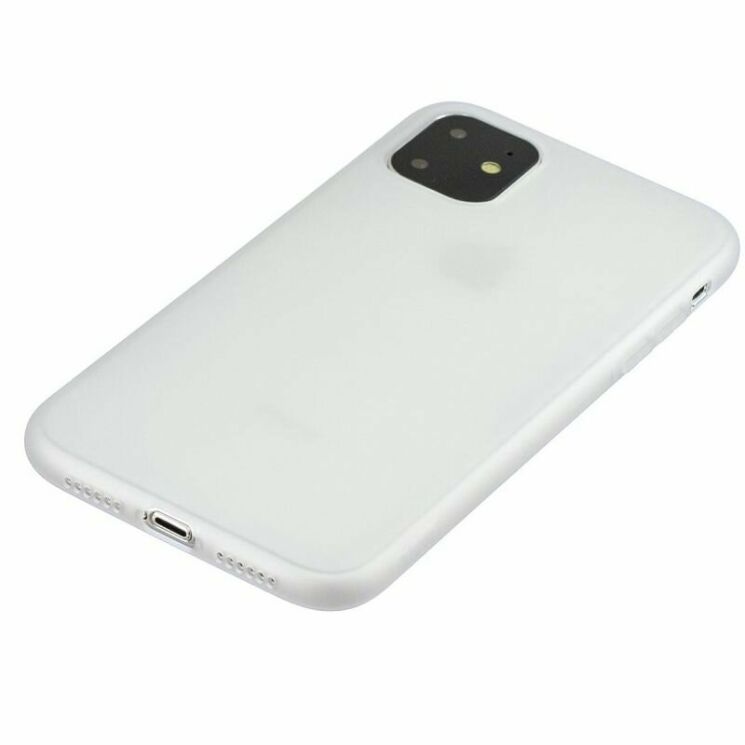 Силіконовий (TPU) чохол Deexe Matte Case для Apple iPhone 11 - White: фото 2 з 5