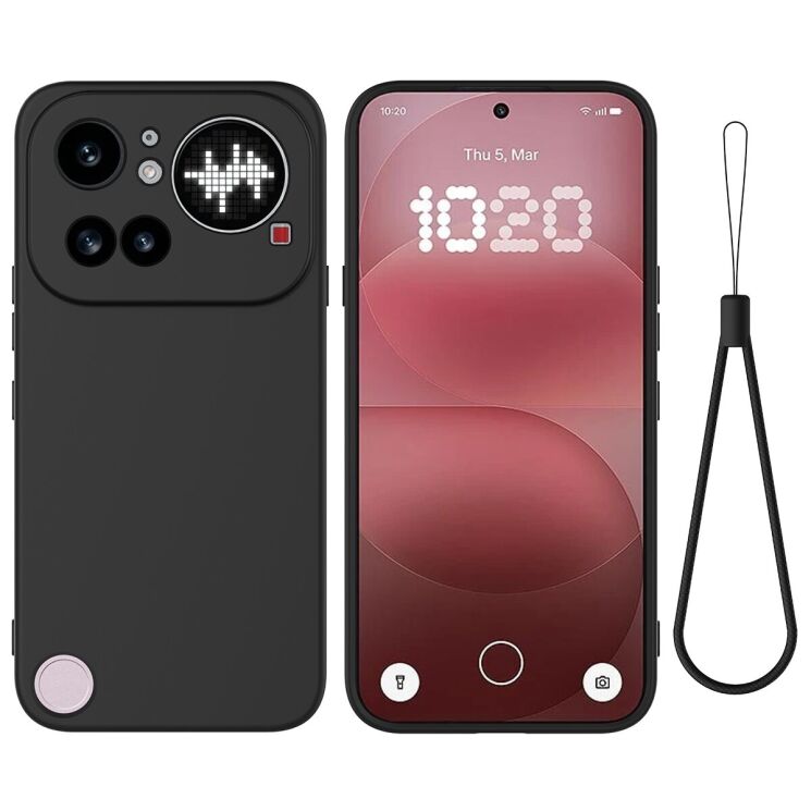Силиконовый (TPU) чехол Deexe Silicone Case для Nothing Phone (4a) Pro - Black: фото 1 из 9