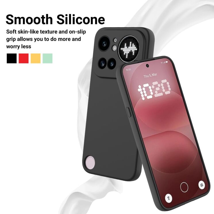 Силиконовый (TPU) чехол Deexe Silicone Case для Nothing Phone (4a) Pro - Black: фото 4 из 9