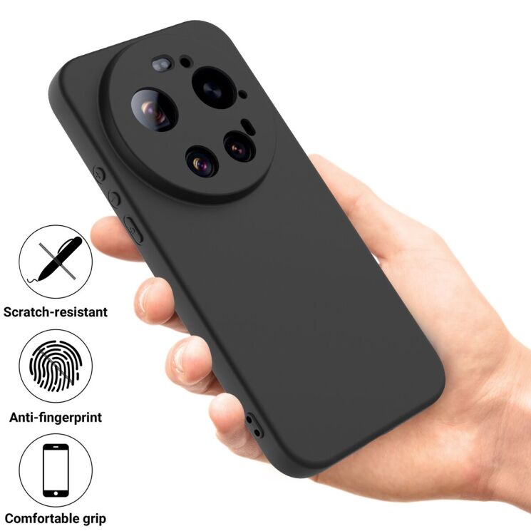 Силиконовый (TPU) чехол Deexe Silicone Case для Xiaomi 17 Ultra - Black: фото 3 из 9