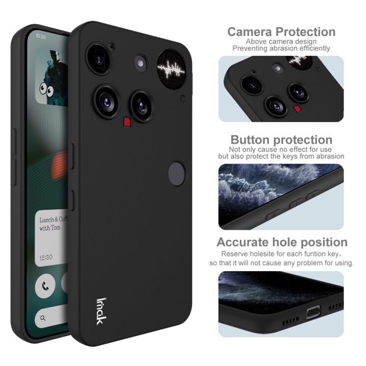 Силіконовий (TPU) чохол IMAK UC-3 Series для Nothing Phone (3) - Black: фото 3 з 7