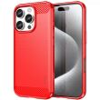 Силиконовый (TPU) чехол MOFI Carbon Fiber для Apple iPhone 16 Pro Max - Red (360411R)