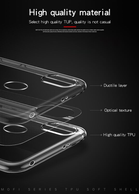 Силиконовый (TPU) чехол MOFI Thin Guard для Xiaomi Redmi S2 - Transparent: фото 8 из 9