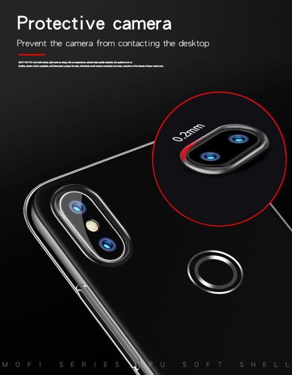 Силиконовый (TPU) чехол MOFI Thin Guard для Xiaomi Redmi S2 - Transparent: фото 6 из 9
