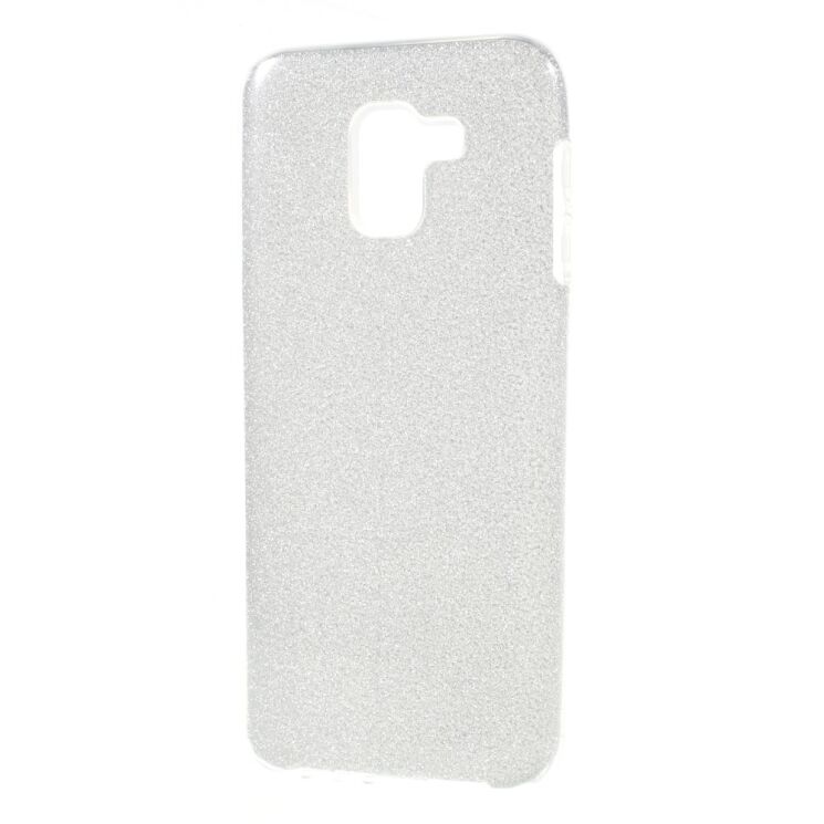 Силиконовый (TPU) чехол UniCase Glitter Cover для Samsung Galaxy J6 2018 (J600) - Silver: фото 2 из 4