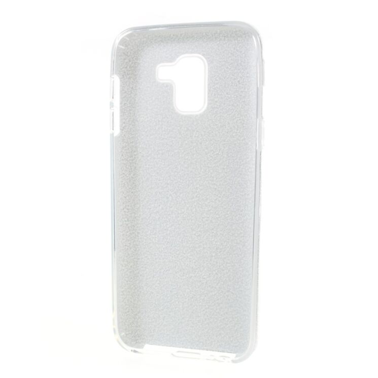 Силиконовый (TPU) чехол UniCase Glitter Cover для Samsung Galaxy J6 2018 (J600) - Silver: фото 3 из 4