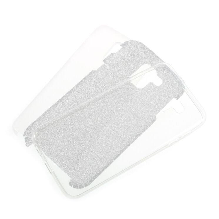 Силиконовый (TPU) чехол UniCase Glitter Cover для Samsung Galaxy J6 2018 (J600) - Silver: фото 4 из 4