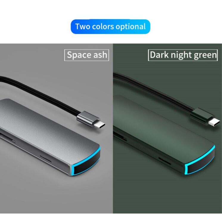 USB HUB SEEWEI 6 in 1 Expansion Dock - Green: фото 15 из 15
