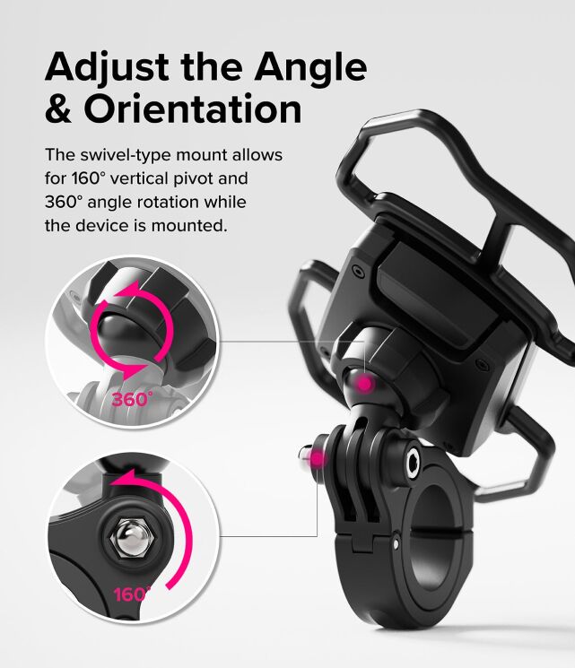 Велосипедный держатель Ringke Quick & Go (8809961786129) - Black: фото 11 из 20