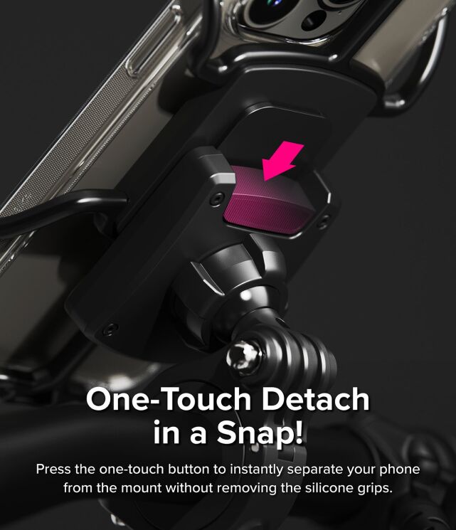 Велосипедный держатель Ringke Quick & Go (8809961786129) - Black: фото 6 из 20